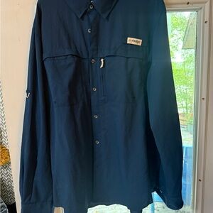 Magellan Outdoors Blue Lightweight Shirt Jacket